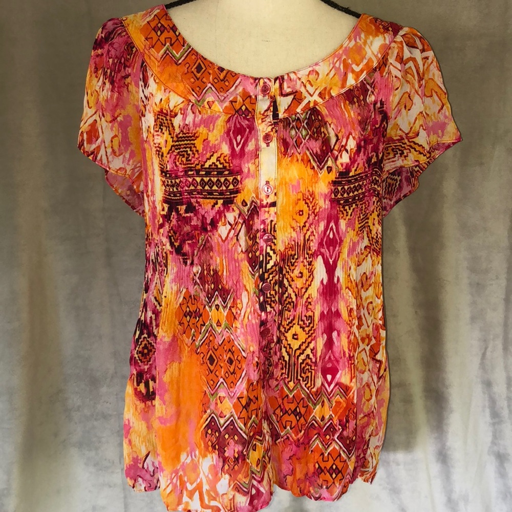size L multicolored Cato blouse